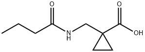 Cyclopropanecarboxylic  acid,  1-[[(1-oxobutyl)amino]methyl]- Structure