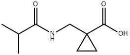 Cyclopropanecarboxylic  acid,  1-[[(2-methyl-1-oxopropyl)amino]methyl]- 结构式
