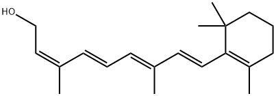 13-顺式视黄醇,2052-63-3,结构式