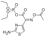 4-THIAZOLEACETIC ACID, ALPHA-[(ACETYLOXY)IMINO]-2-AMINO-, ANHYDRIDE WITH DIETHYL HYDROGEN PHOSPHATE, (Z)- Structure
