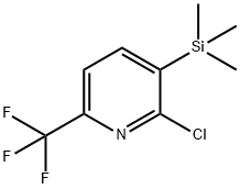 2-クロロ-6-トリフルオロメチル-3-(トリメチルシリル)ピリジン 化学構造式