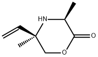 2-Morpholinone,5-ethenyl-3,5-dimethyl-,(3S-cis)-(9CI) 结构式