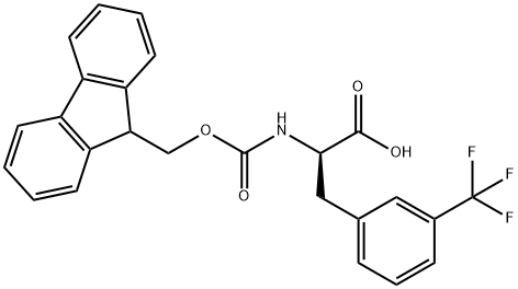 FMOC-D-3-三氟甲基苯丙氨酸, 205526-28-9, 结构式