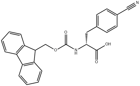 Fmoc-4-氰基-D-苯丙氨酸,205526-34-7,结构式
