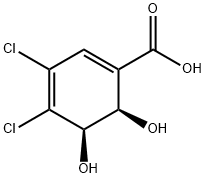 2R,3R)-1-羧基-4,5-二氯-2,3-二羟环己基-4,6-二烯 结构式