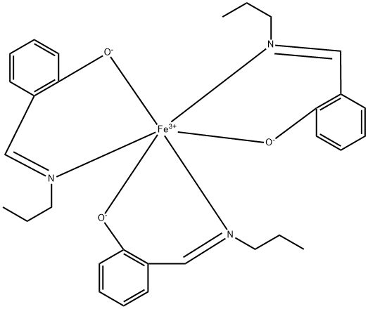 Iron(III)tris[2-(N-propylformimidoyl)phenolate] 结构式