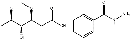 3-O-Methyl-2,6-dideoxy-D-ribo-hexonic acid 2-phenyl hydrazide 结构式