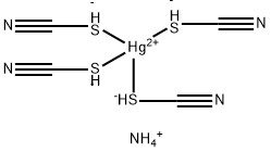 Ammonium mercuric thiocyanate 化学構造式