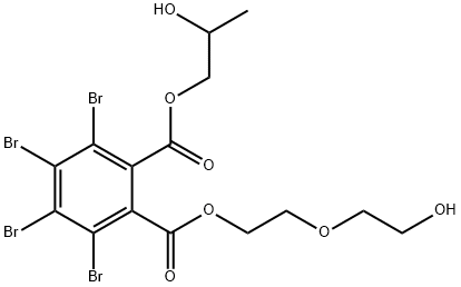 2-(2-hydroxyethoxy)ethyl 2-hydroxypropyl 3,4,5,6-tetrabromophthalate  Struktur