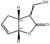 2H-Cyclopenta[b]furan-2-one, 3,3a,4,6a-tetrahydro-3-(hydroxymethylene)-, cis- (9CI) 化学構造式