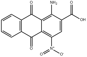 4-硝基-1-氨基蒽醌-2-甲酸, 2058-02-8, 结构式