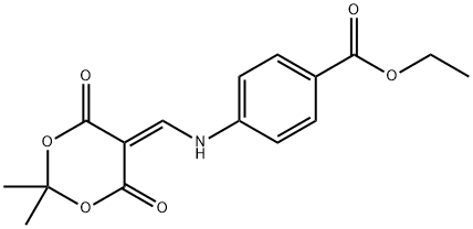 4-[(2,2-DiMethyl-4,6-dioxo-[1,3]dioxan-5-ylideneMethyl)-aMino]-benzoic acid 
ethyl ester Structure