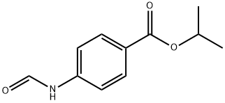 Benzoic acid, 4-(formylamino)-, 1-methylethyl ester (9CI) Struktur