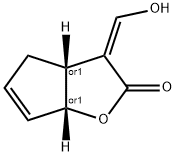 2H-Cyclopenta[b]furan-2-one, 3,3a,4,6a-tetrahydro-3-(hydroxymethylene)-, (3Z,3aalpha,6aalpha)- (9CI) Structure