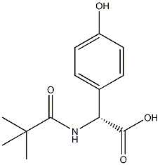 (R)-α-[(2,2-DiMethyl-1-oxopropyl)aMino]-4-hydroxybenzeneacetic Acid Struktur