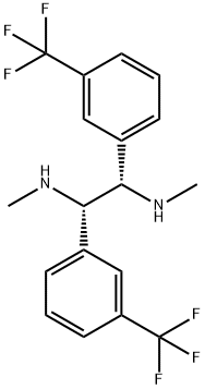 (1S,2S)-(-)-N,N′-ジメチル-1,2-ビス〔3-(トリフルオロメチル)フェニル〕-1,2-エタンジアミン 化学構造式