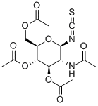 2-乙酰氨基-2-脱氧-3,4,6-O-三乙酰基-BETA-D-吡喃葡萄糖异硫氰酸酯, 20590-45-8, 结构式