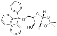 1,2-O-(异丙亚基)-5-O-(三苯基甲基)-ALPHA-D-呋喃木糖 结构式