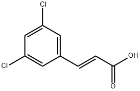 (E)-3-(3,5-ジクロロフェニル)プロペン酸 化学構造式