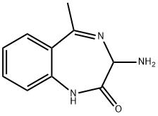 3-氨基-5-甲基-1,3-二氢-2H-苯并[E][1,4]二氮杂环庚烷-2-酮 结构式