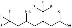 Heptanoic acid, 5-amino-7,7,7-trifluoro-3-(trifluoromethyl)- Struktur