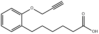 2-(2-PROPYNYLOXY)-BENZENEHEXANOIC ACID, 206052-01-9, 结构式