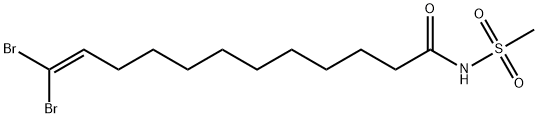 12,12-DIBROMO-N-(METHYLSULFONYL)-11-DODECENAMIDE, 206052-03-1, 结构式