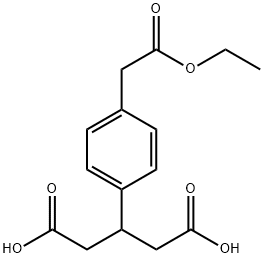 Pentanedioic acid, 3-[4-(2-ethoxy-2-oxoethyl)phenyl]- (9CI),206112-49-4,结构式