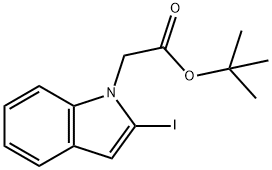 1H-Indole-1-acetic acid, 2-iodo-, 1,1-diMethylethyl ester 结构式