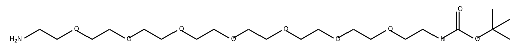 O-(2-アミノエチル)-O'-[2-(BOC-アミノ)エチル]ヘキサエチレングリコール 化学構造式