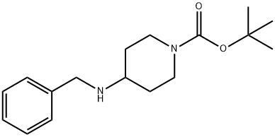 TERT-ブチル 4-(ベンジルアミノ)ピペリジン-1-カルボキシレート 化学構造式