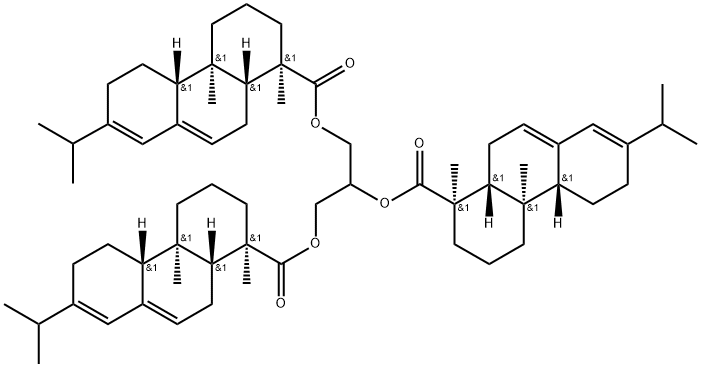 1-Phenanthrenecarboxylic acid, 1,2,3,4,4a,4b,5,6,10,10a-decahydro-1,4a-dimethyl-7-(1-methylethyl)-, 1,2,3-propanetriyl ester, (1R,1R,1R,4aR,4aR,4aR,4bR,4bR,4bR,10aR,10aR,10aR)-|[1R-(1Α,4AΒ,4BΑ,10AΑ)]-1-菲羟酸-1,2,3,4,4A,4B,5,6,10,10A-十氢代-1,4A-二甲基-7-(1-甲基乙基)-1,2,3-丙三酯