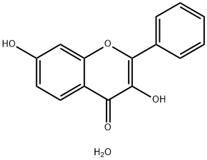 3,7-ジヒドロキシフラボン一水和物 化学構造式