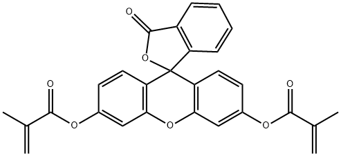 フルオレセイン O,O′-ジメタクリラート 化学構造式