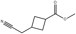 Cyclobutanecarboxylic acid, 3-(cyanomethyl)-, methyl ester (9CI) 结构式