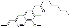 1-[8-Methoxy-7-methyl-3-(1-propenyl)isoquinolin-6-yl]-2-nonanone,20648-03-7,结构式