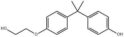 2-(4-ヒドロキシフェニル)-2-[p-(2-ヒドロキシエトキシ)フェニル]プロパン 化学構造式