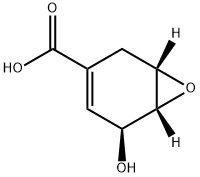 7-Oxabicyclo[4.1.0]hept-3-ene-3-carboxylicacid,5-hydroxy-,(1S,5S,6R)-(9CI) 化学構造式