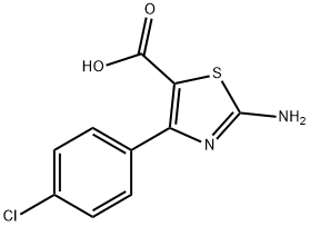 2-AMINO-4-(4-CHLOROPHENYL)-5-THIAZOLECARBOXYLIC ACID 结构式