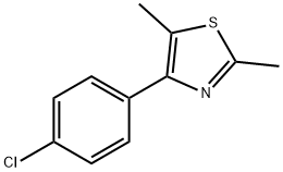 4-(4-氯苯基)-2,5-二甲基噻唑,206556-03-8,结构式