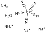 一氨合亚铁氰化二钠铵水合物 结构式