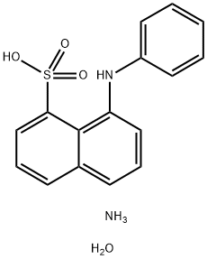 8-アニリノ-1-ナフタレンスルホン酸アンモニウムN水和物 化学構造式