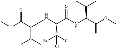 Valine, 3-bromo-3,3-dichloro-N-[1-(methoxycarbonyl)-2-methylpropyl]alanyl-, methyl ester (9CI) 结构式