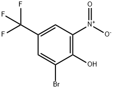 2-溴-6-硝基-4-(三氟甲基)苯酚 结构式