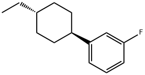 1-(trans-4-Ethylcyclohexyl-3)-fluorbenzol,206876-08-6,结构式