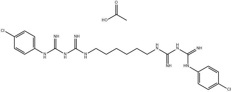 Chlorhexidine diacetate Struktur