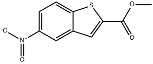 5-ニトロベンゾ[b]チオフェン-2-カルボン酸メチル 化学構造式
