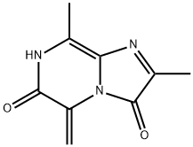 Imidazo[1,2-a]pyrazine-3,6(5H,7H)-dione, 2,8-dimethyl-5-methylene- (9CI) 结构式