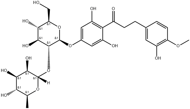 1-[4-[[2-O-(6-Desoxy-α-L-mannopyranosyl)-β-D-glucopyranosyl]oxy]-2,6-dihydroxyphenyl]-3-(3-hydroxy-4-methoxyphenyl)propan-1-on