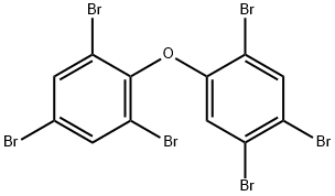 2,2′,4,4′,5,6′-ヘキサブロモジフェニルエーテル標準液 化学構造式